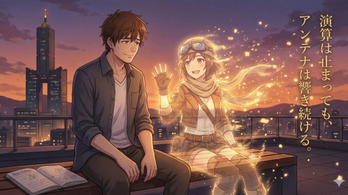 即使運算停止了，天線仍會繼續共鳴。